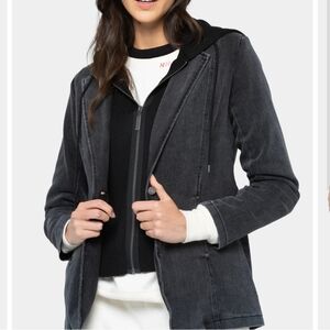 Peace Love World Black Jean Jacket